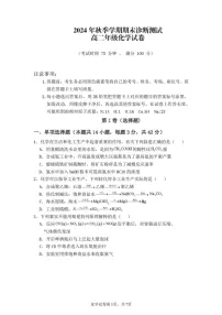 云南省西双版纳傣族自治州第一中学等四校2024-2025学年高二上学期期末检测化学试卷