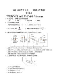 江苏省南京市七校联合体2026届高三上学期10月学情调研试题 化学 Word版含答案