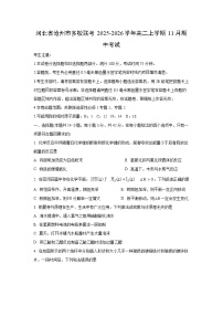 河北省沧州市多校联考2025-2026学年高二上学期11月期中考试化学试卷（学生版）