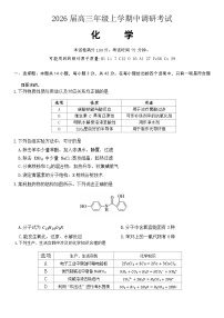 河北省9+1联盟2025-2026学年高三上学期12月期中考试化学试题（含答案）