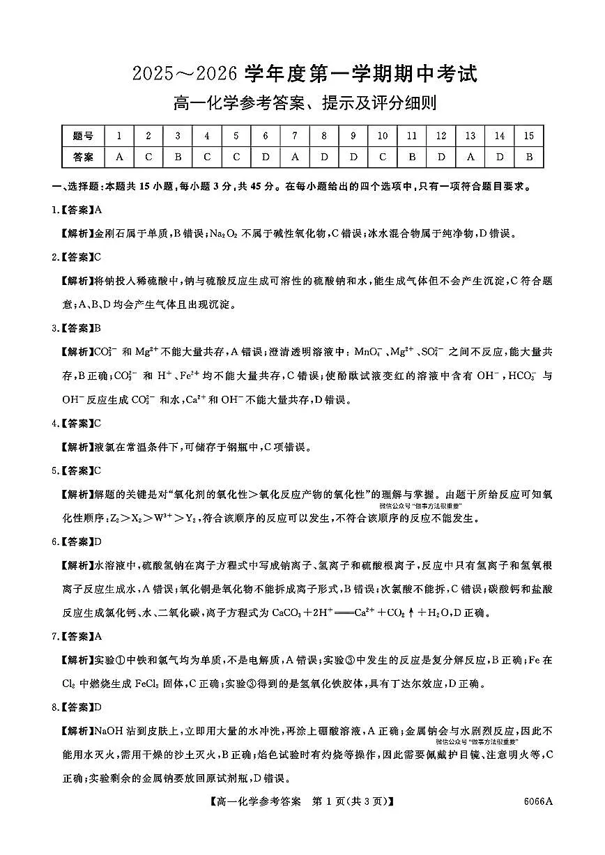 扫描件_答案化学第1页