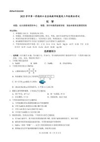 浙江省县域教研联盟2025-2026学年高三上学期12月模拟考试化学试卷（PDF版附答案）