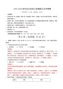 2025-2026学年高一化学上学期第三次月考·能力提升（新高考通用，14+4题型）