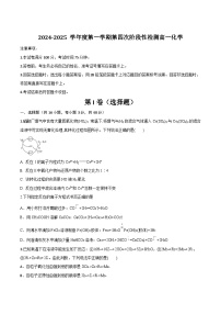 陕西省西安市部分学校2024-2025学年高一上学期期末化学试卷（含答案）