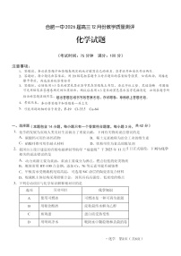 安徽合肥一中2025-2026学年高三上学期12月考试化学试卷