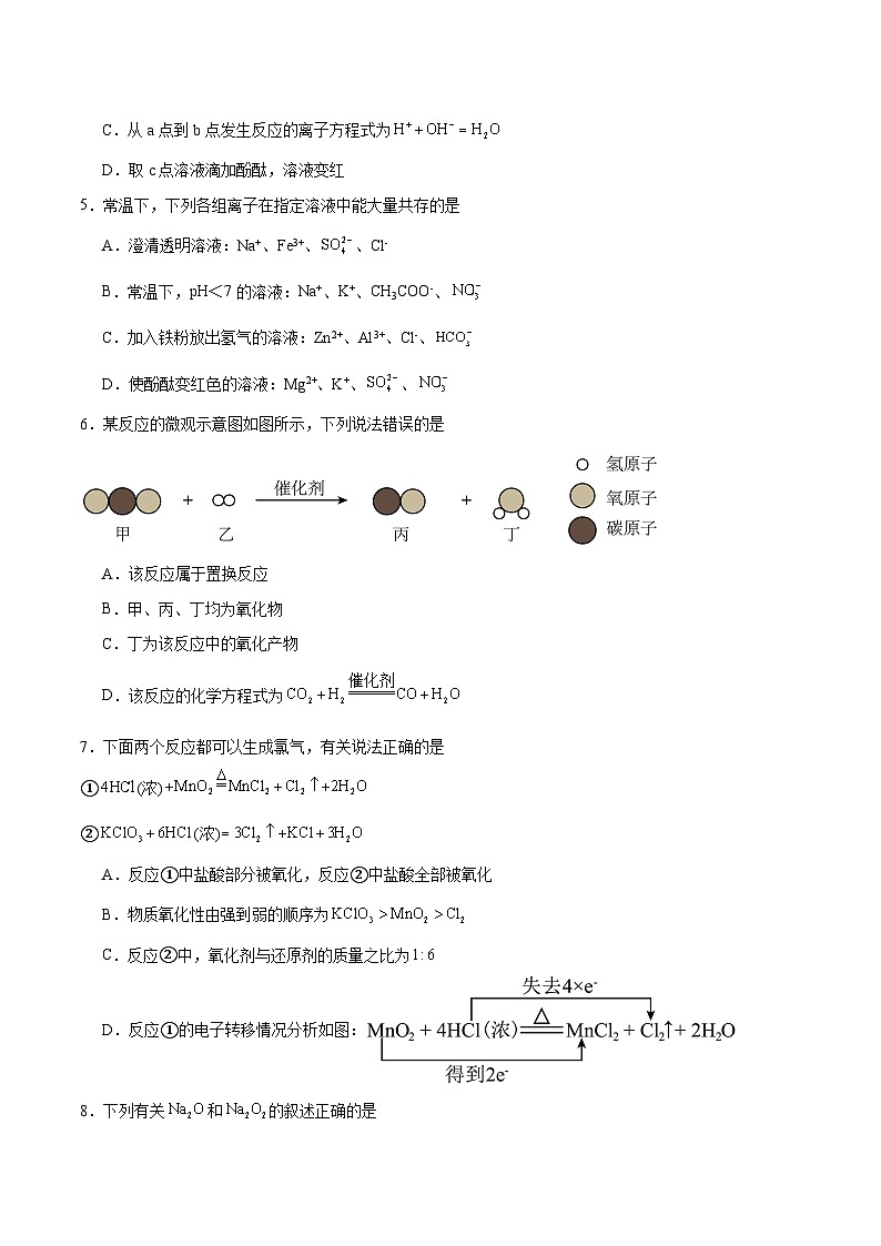 辽宁省辽西重点高中2025-2026学年高一上学期期中考试化学试卷(含答案)第2页