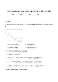 辽宁省辽西重点高中2025-2026学年高二上学期期中考试化学试卷（含解析）含答案解析
