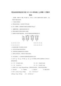 河北省沧州市运东六校2025-2026学年高二上学期11月期中考试化学试卷(学生版)