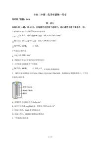 2025-2026学年北京市丰台区第二中学高二上学期（10月）月考化学试卷（含答案）