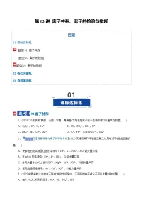 高考化学一轮复习-离子共存、离子的检验与推断(专项训练)(全国通用)(原卷版)