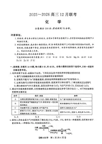 陕西省榆林市2026届高三上学期12月联考化学试卷（PDF版含解析）