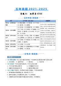 2026届高三化学二轮专题练习专题01化学与STSE（Word版含解析）
