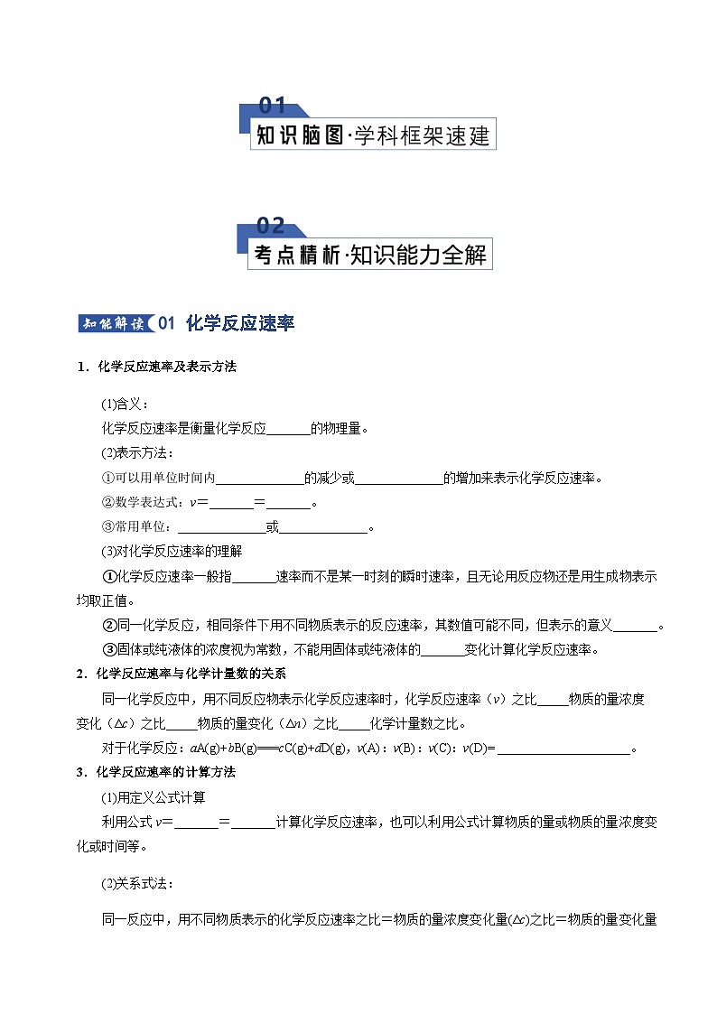 高考化学一轮复习-化学反应速率及其影响因素(知识清单)(全国通用)(原卷版)第3页
