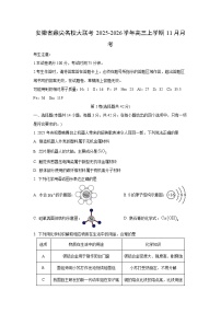 安徽省鼎尖名校大联考2025-2026学年高三上学期11月月考化学试卷（学生版）