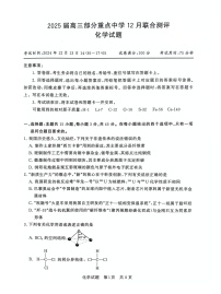 2025届全国T8 (八省八校)高三上学期12月联合测评化学试卷