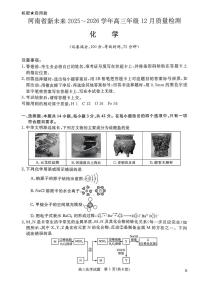 河南省新未来2026届高三上学期12月质量检测-化学试题 （图片版，含答案）