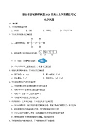 浙江省县域教研联盟2026届高三上学期12月模拟考试 化学试卷（含答案）