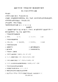 浙江省温州市新力量联盟2025-2026学年高二上学期11月期中化学试卷(Word版附解析)
