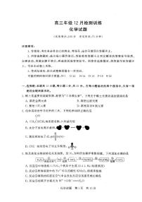 2026届（T8联考）（湖北专版）高三年级12月检测训练化学试题（附参考答案）