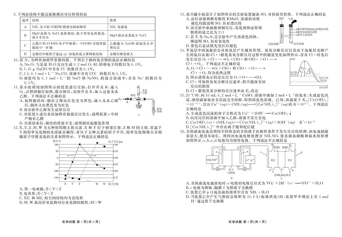 广东省衡水金卷2026届高三上学期开学考试化学试卷(无答案)第2页