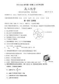 2025北京清华附朝阳学校高三上12月月考化学试卷