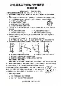 江苏省如皋中学、徐州一中、徐州三中、新海中学、宿迁中学、泰州中2025-2026学年高三上学期12月联考-化学试题含答案
