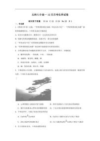 2025-2026学年安徽省阜阳市太和县第八中学高一上学期12月月考化学试题（有解析）