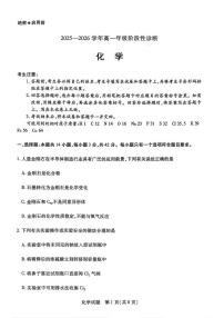 河南省天一大联考2025-2026学年高一上学期12月阶段性检测化学试卷（含答案）