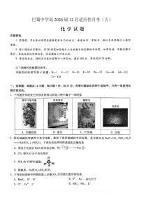 重庆市巴蜀中学2026届高三年级上学期高考适应性月考卷（五）化学试卷（含答案）