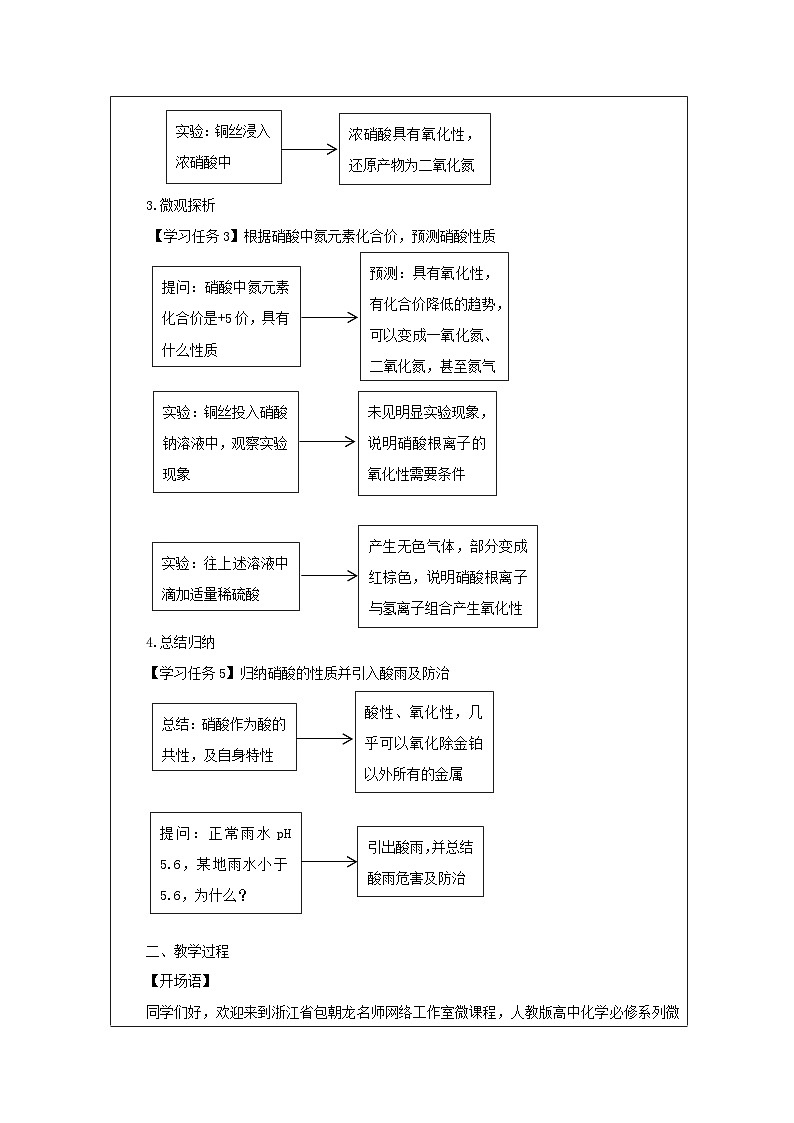 人教版高中化学必修第二册5.2氮及其化合物》 表格式教案第2页