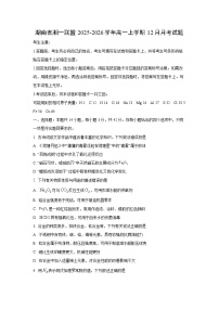 2025-2026学年湖南省湘一联盟高一上学期12月月考化学试卷（学生版）