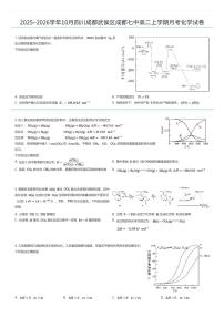 2025~2026学年10月四川成都武侯区成都七中高二上学期月考化学试卷（有答案解析）