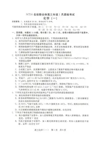 河北省NT20名校联合体2026届高三上学期1月月考化学试题(含答案)