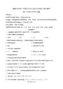 浙江省卓越高中联盟2025-2026学年高二上学期11月期中化学试卷（Word版附解析）