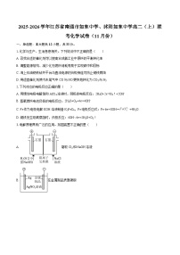 2025-2026学年江苏省南通市如东中学、沭阳如东中学高二（上）联考化学试卷（11月份）-自定义类型