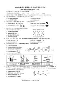2026届重庆市高三上学期康德高考模拟调研考试（一）化学试题（含答案）
