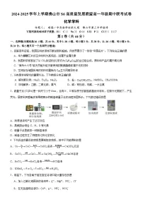 广东省佛山市S6高质量发展联盟2024-2025学年高一上学期期中联考化学试卷