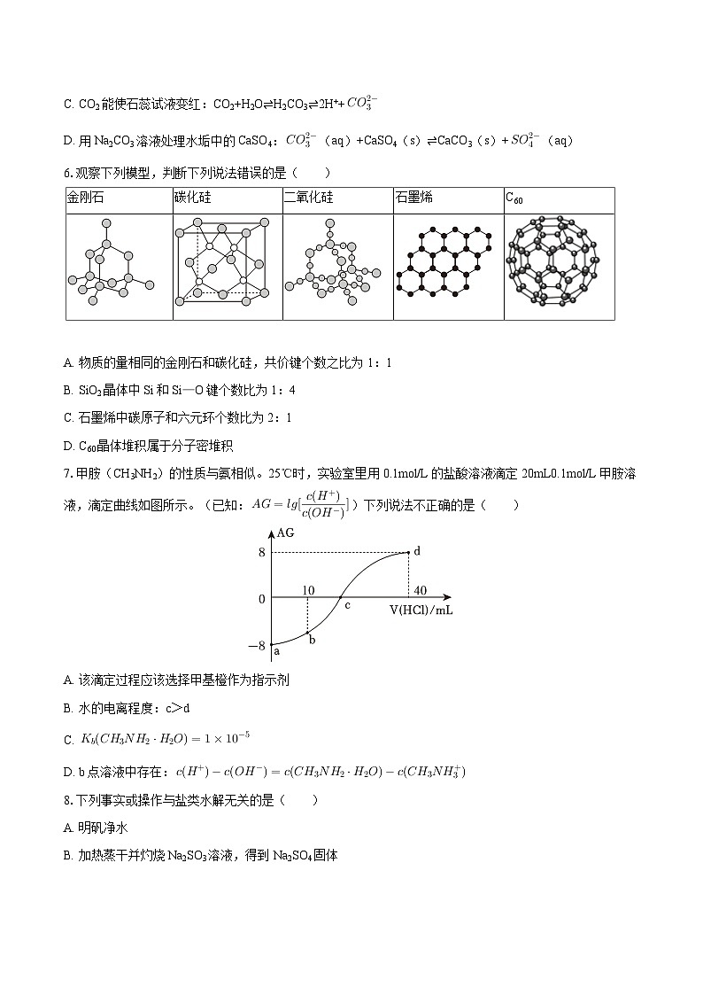 2024-2025学年湖南省岳阳市云溪区高二(上)期末化学试卷-自定义类型第2页