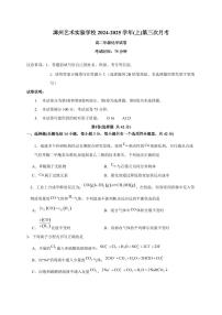 福建省漳州艺术实验学校2024-2025学年高二上册第三次月考化学试卷（含答案）