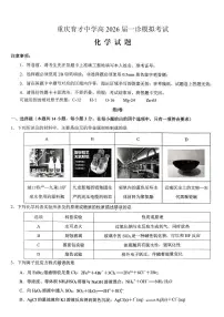化学-重庆市育才中学校高2026届一诊模拟考试试卷及答案