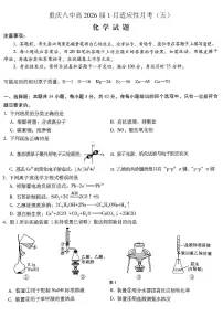 重庆市第八中学2026届高三上学期高考适应性月考卷(五)化学试卷+答案