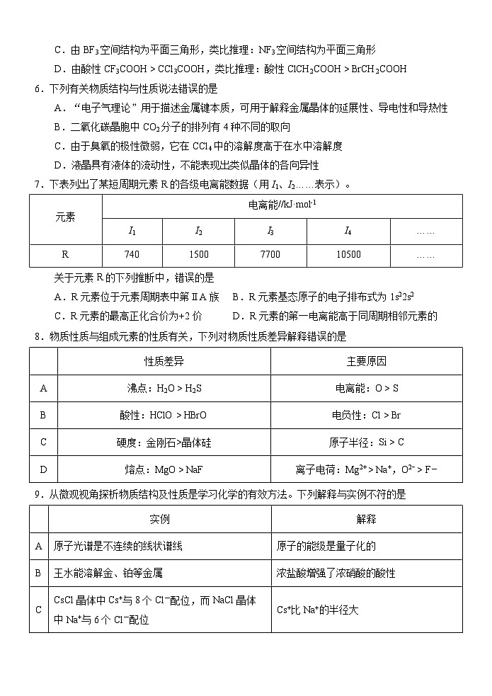 大庆铁人中学2024级高二年级上学期期末考试 化学试卷 第2页