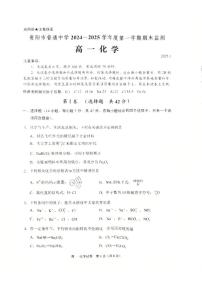 2024-2025学年贵州省贵阳市高一上学期期末监测化学试卷（有答案）