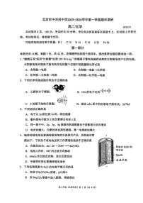 2025-2026学年北京市中关村中学高二上学期期末化学试题（无答案）