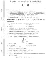 安徽省皖南八校2024-2025学年高一下学期4月期中考试化学试卷(乙)（无答案）