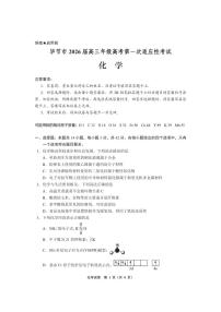 贵州省毕节市2026届高三上学期高考模拟第一次适应性考试(毕节一诊)-化学试题卷试卷+答案