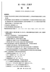 河南省南阳市新未来大联考2025-2026学年高一上学期1月期末化学试题