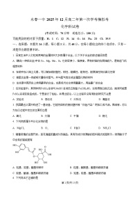福建省泉州市永春第一中学2025-2026学年高二上学期12月模拟考试化学试卷（含答案）