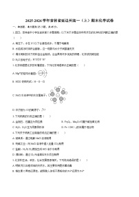 2025-2026学年吉林省延边州高一（上）期末化学试卷-自定义类型