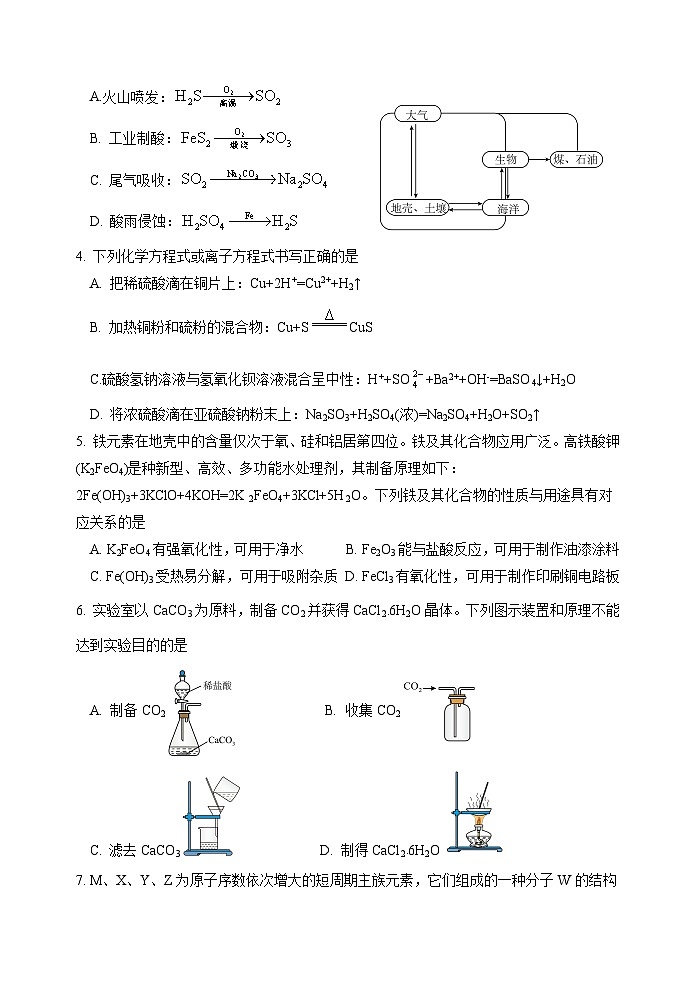 江苏省盐城市五校联盟2023-2024学年高一下学期5月月考试题化学试卷(无答案)第2页